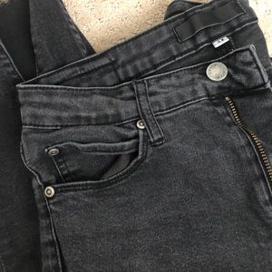 Topshop Frayed Split-Hem Jeans